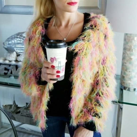 CANDY SHAG CARDIGAN - Picture 1 of 5